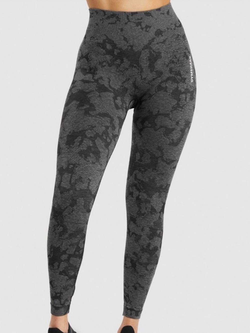 Gymshark Dark Grey Camo High-Rise Seamless Leggings